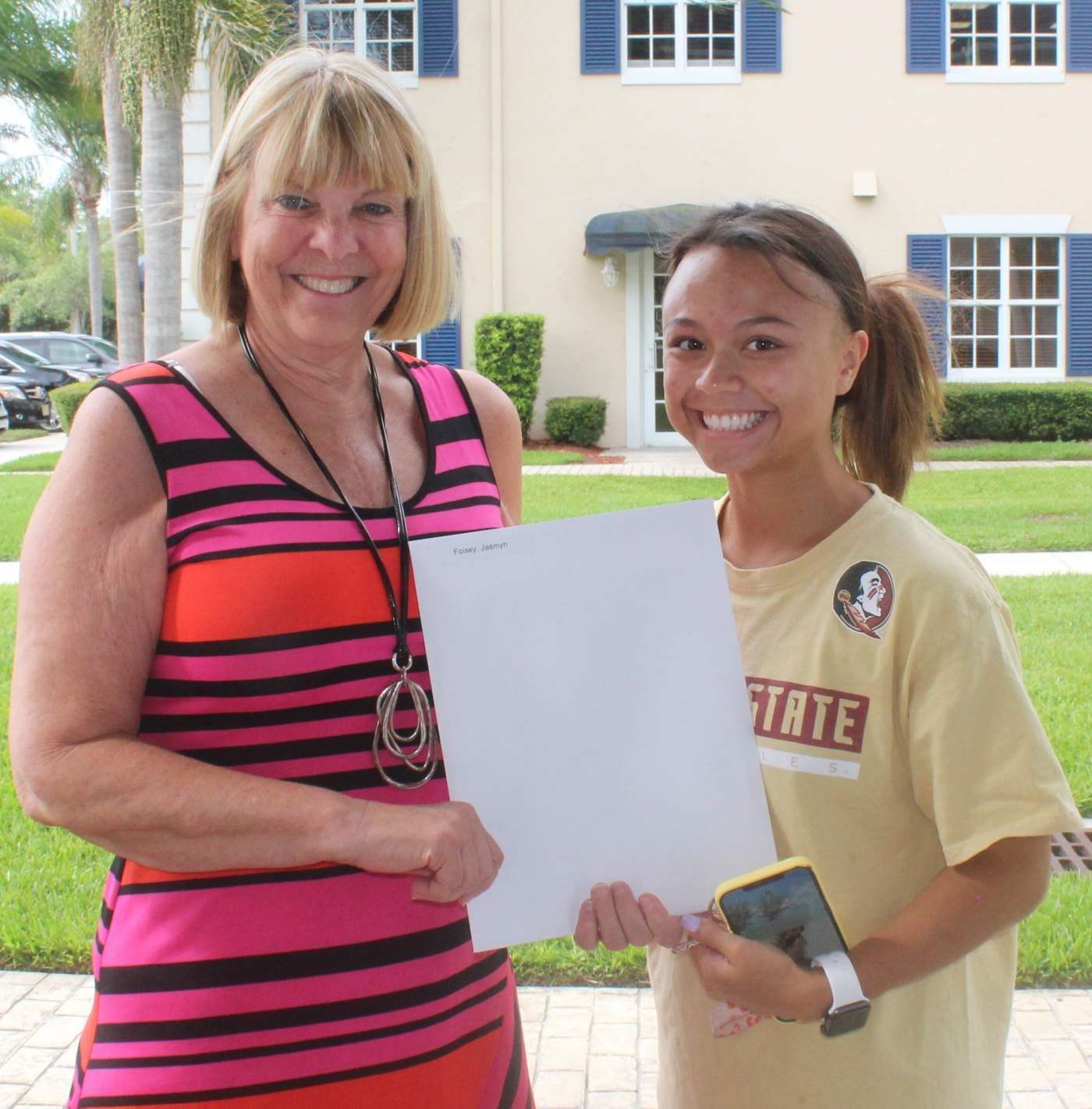 Board Member Mary Johnston and Jasmyn Foisey